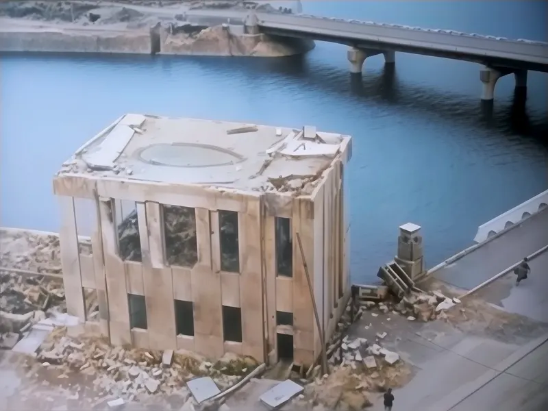 The same frame after restoration, upscaling and colorization